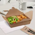 Pudełko zamykane (PAP/PE) tłuszczoodporne kraft `M` 150 x 120 mm 1000ml [50 szt]
