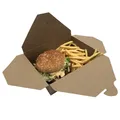 Pudełko zamykane (PAP/PE) tłuszczoodporne kraft `M` 150 x 120 mm 1000ml [50 szt]