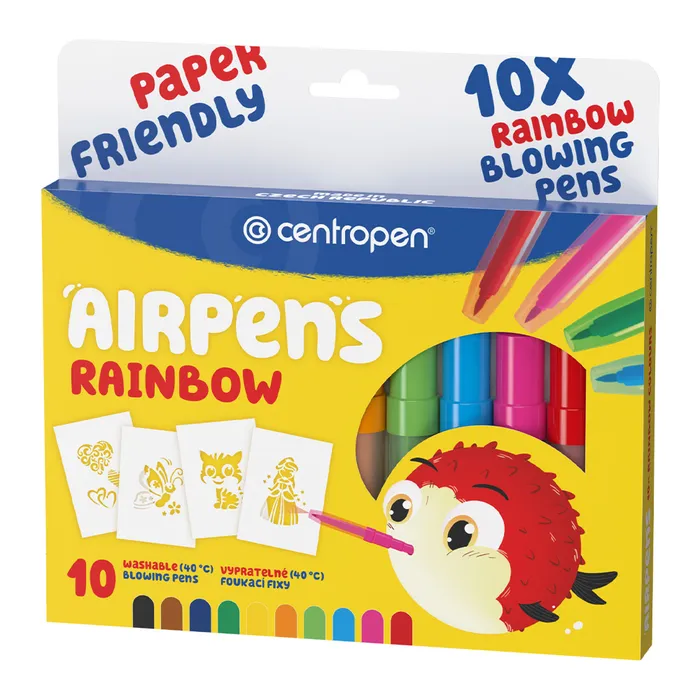 Główne zdjęcie produktu Foukací fixy CENTROPEN 1500, 10ks Air Pens Rainbow