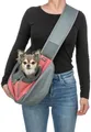 Front Sling Carrier - přední nosítko/taška, 50 x 25 x 18 cm, růžová/šedá (max. 5kg)