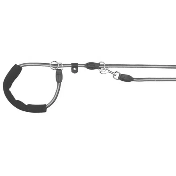 Główne zdjęcie produktu FUSION kulaté vodítko Retrívrs gum.rukojetí M-XL 1,90m/13mm, černo-zelený - DOPRODEJ