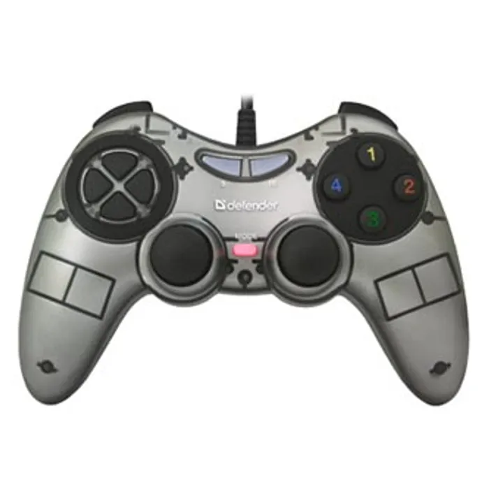 Główne zdjęcie produktu Gamepad Defender Zoom, 10tl., USB, šedý, vibrační, Windows XP/VISTA/7/8/10