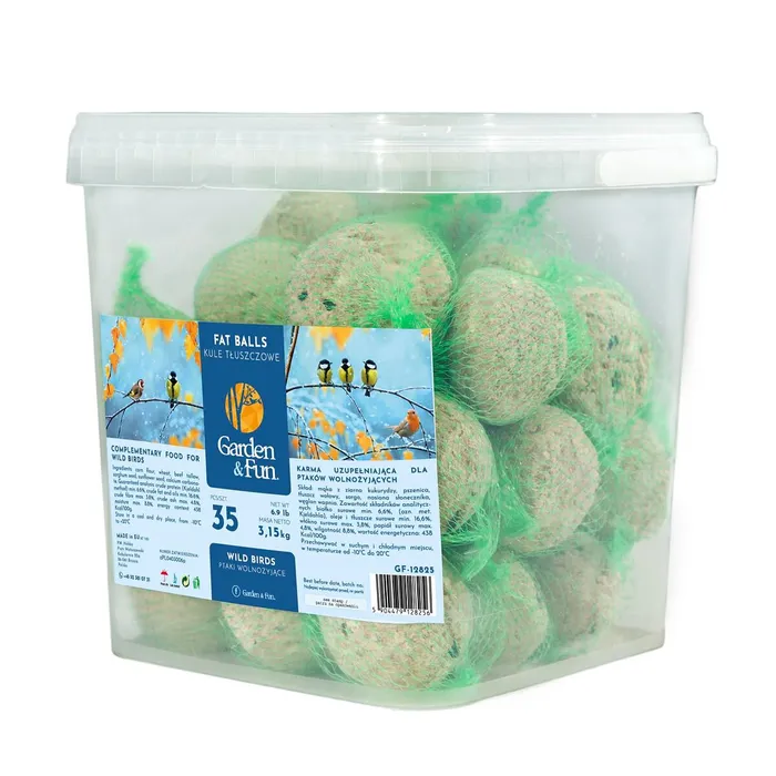 Główne zdjęcie produktu GARDEN FUN balení lojových koulí pro ptáky á 90g v kyblíku (35 ks v bal)
