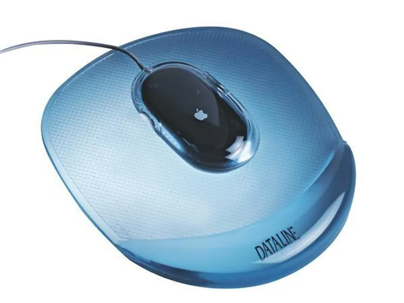 Główne zdjęcie produktu Gelová podložka pod myš "Crystal", transparentní modrá, ESSELTE
