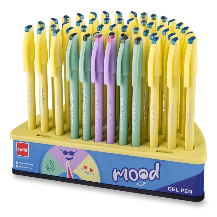 Główne zdjęcie produktu Gelové kuličkové pero Cello MOOD stojánek, 50 ks