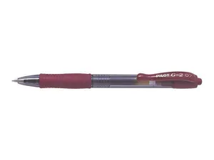 Długopis żelowy G-2, bordowy, 0,32 mm, mechanizm ściskania, PILOT