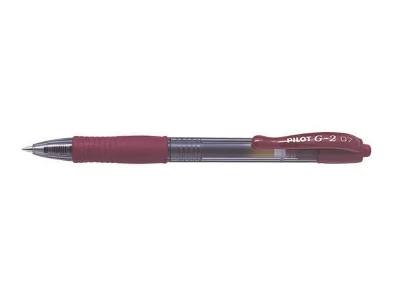 Główne zdjęcie produktu Gelové pero "G-2", bordó, 0,32 mm, stiskací mechanismus, PILOT