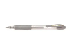 Długopis żelowy G-2 Metallic, srebrny, 0,32 mm, mechanizm ściskania, PILOT