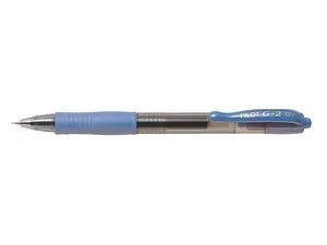 Długopis żelowy G-2, błękitny, 0,32 mm, wyciskacz, PILOT