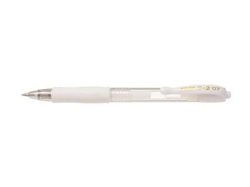 Główne zdjęcie produktu Gelové pero "G-2 Pastel", bílá, 0,32 mm, stiskací mechanismus, PILOT
