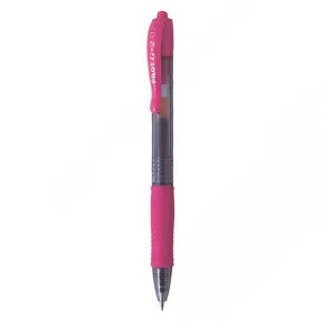 Długopis żelowy G-2, różowy, 0,32 mm, wyciskacz, PILOT