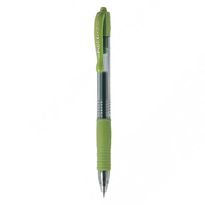 Główne zdjęcie produktu Gelové pero "G-2", světle zelená, 0,32 mm, stiskací mechanismus, PILOT