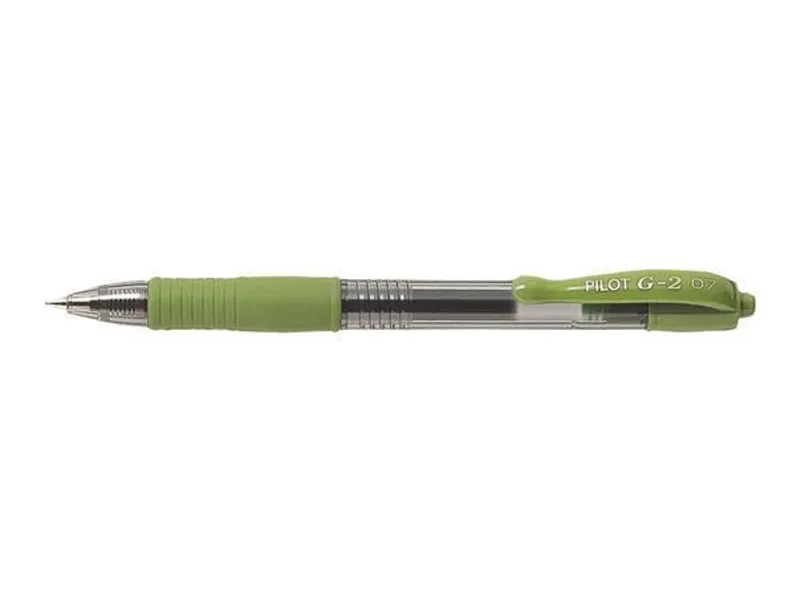 Główne zdjęcie produktu Gelové pero "G-2", světle zelená, 0,32 mm, stiskací mechanismus, PILOT