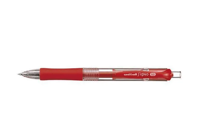 Główne zdjęcie produktu Gelové pero "UM-152", červená, 0,3mm, stiskací mechanismus, UNI