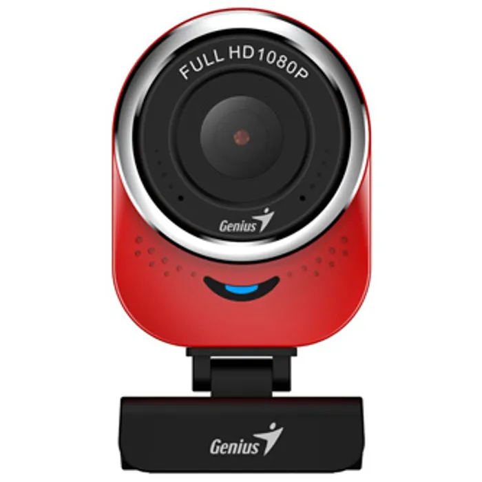 Główne zdjęcie produktu Genius Full HD Webkamera QCam 6000, 1920x1080, USB 2.0, červená, Windows 7 a vyšší, FULL