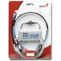 Genius HS-02B, słuchawki z mikrofonem, regulacja głośności, czarno-srebrna, 2x 3.5 mm jack