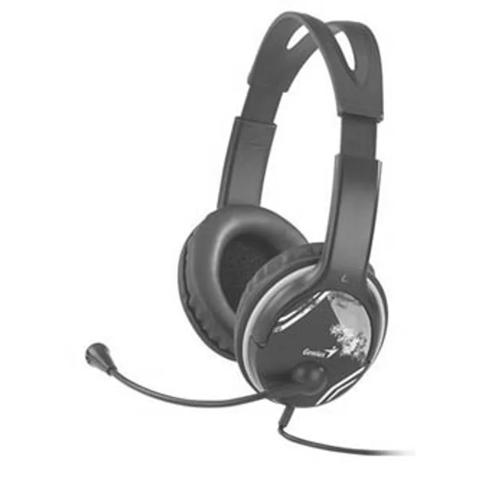 Główne zdjęcie produktu Genius HS-400A, sluchátka s mikrofonem, ovládání hlasitosti, černá, 2x 3.5 mm jack