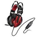 Genius HS-G710V, Gaming Headset, słuchawki z mikrofonem, regulacja głośności, czarno/czerwony, USB