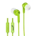 Następne zdjęcie produktu Genius HS-M320, słuchawki, bez regulacji głośności na przewodzie, zielony, douszne typ 3.5 mm jack