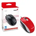 Genius Mysz DX-110, 1000DPI, optyczna, 3kl., przewodowa USB, czerwona, standardowy, uniwersalny