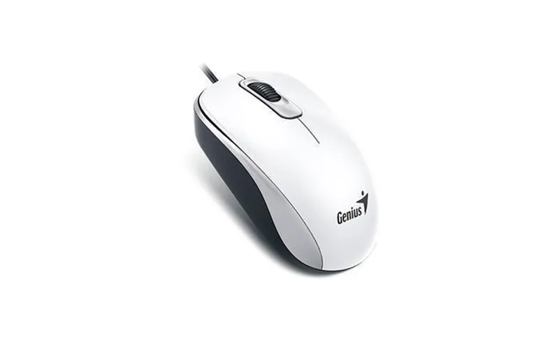 Główne zdjęcie produktu Genius Myš DX-120, 1200DPI, optická, 3tl., 1 kolečko, drátová USB, bílá, standardní, univ