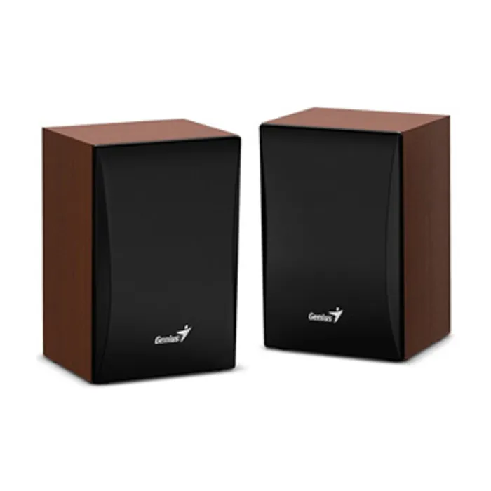 Główne zdjęcie produktu Genius reproduktory SP-HF380 BT, 2.0, 3W, hnědo-černé, regulace hlasitosti, BT, dřevěné,