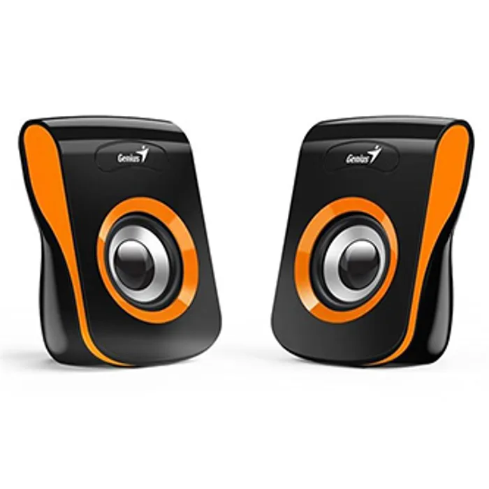Główne zdjęcie produktu Genius reproduktory SP-Q180, 2.0, 6W, černooranžové, regulace hlasitosti, stolní, 150Hz-2