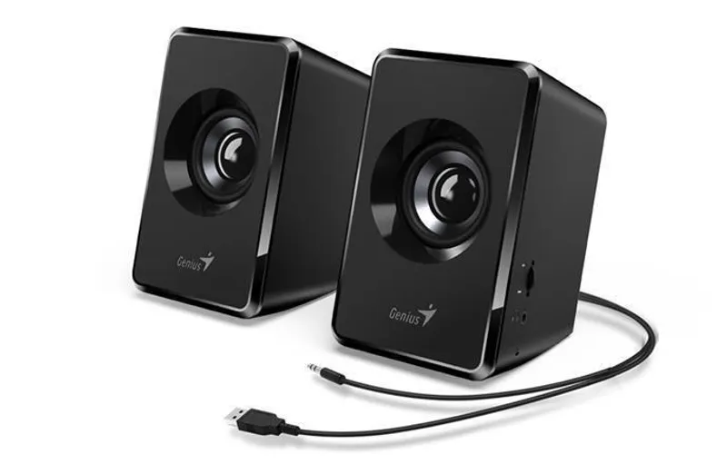Główne zdjęcie produktu Genius reproduktory SP-U125, 2.0, 3W, černé, regulace hlasitosti, 3,5 mm jack (USB), 150H