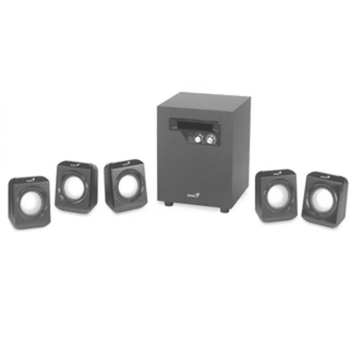 Główne zdjęcie produktu Genius reproduktory SW-5.1 1020 v2, 5.1, 26W, černé, ovládací panel, domácí kino, 3,5 mm