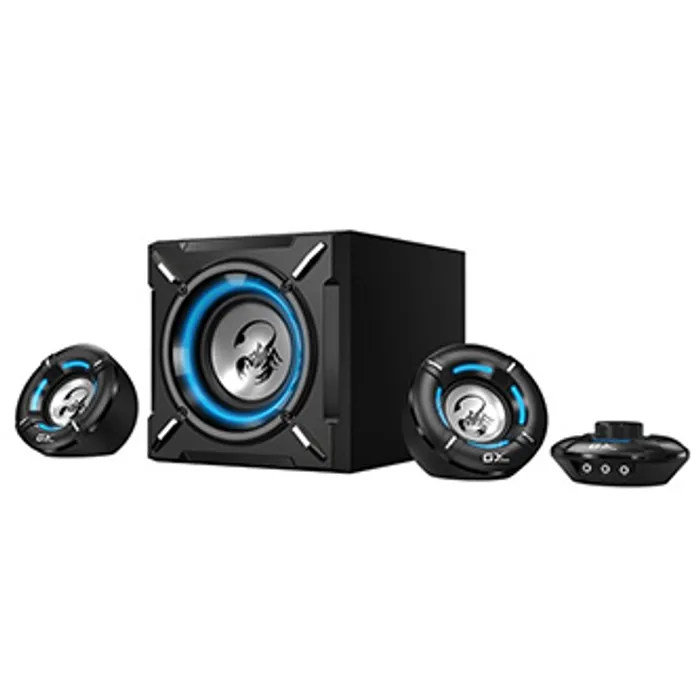 Główne zdjęcie produktu Genius reproduktory SW-G2.1 1000, 2.1, 26W, černé, ovládání hlasitosti, modře podsvícené,