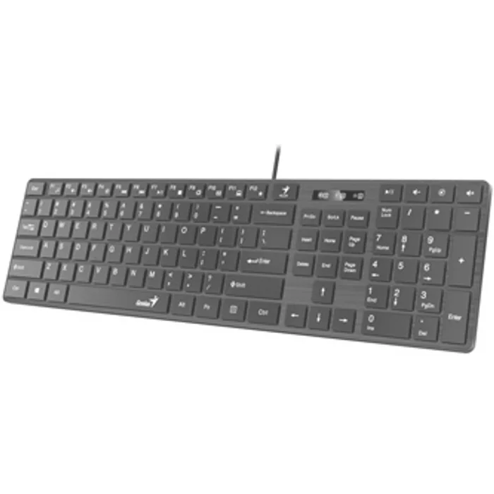 Główne zdjęcie produktu Genius SlimStar 126, CZ/SK, klasická, tenká typ drátová (USB), černá, ne