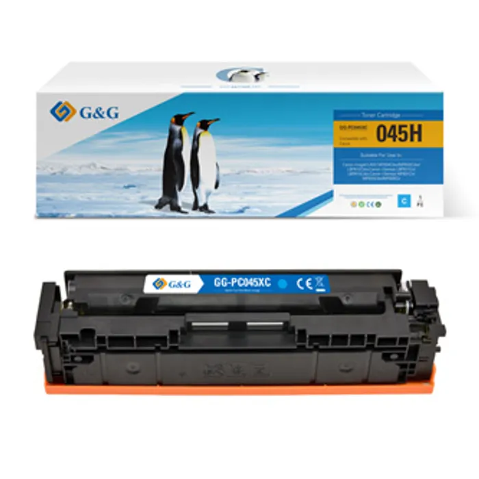 Główne zdjęcie produktu G&G kompatibilní toner s 045H, cyan, NT-PC045XC, pro Canon MF634Cdw, MF632Cdw, LBP612Cdw,