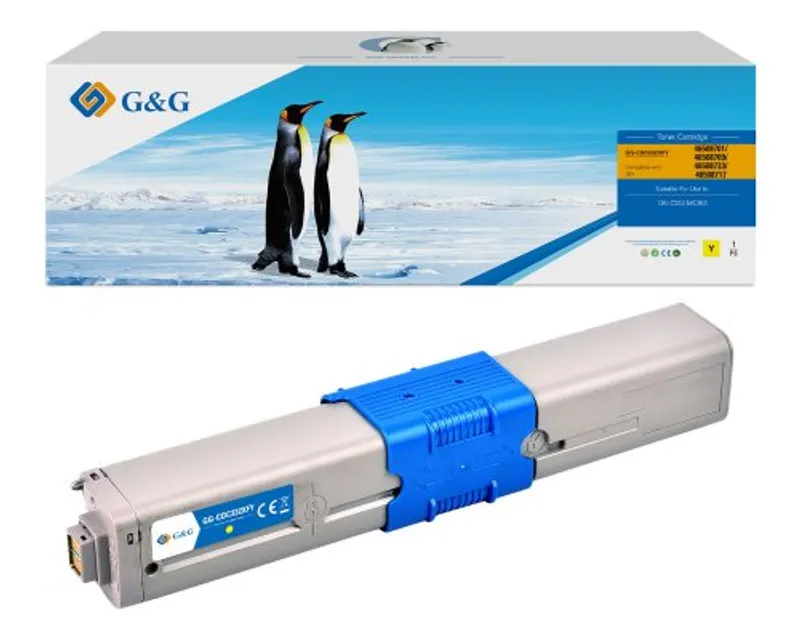Główne zdjęcie produktu G&G kompatibilní toner s 46508709, yellow, 3000str., NT-COC332XFY, pro OKI C332, MC363, N