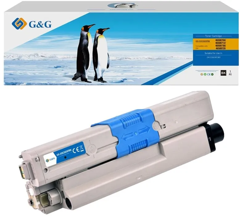 Główne zdjęcie produktu G&G kompatibilní toner s 46508712, black, 3500str., NT-COC332XFBK, pro OKI C332, MC363, N