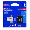 Goodram Karta pamięci Micro Secure Digital Card All-In-ON, 16GB, micro SDHC, M1A4-0160R12, UHS-I U1 (Class 10), ALL in One z czytn