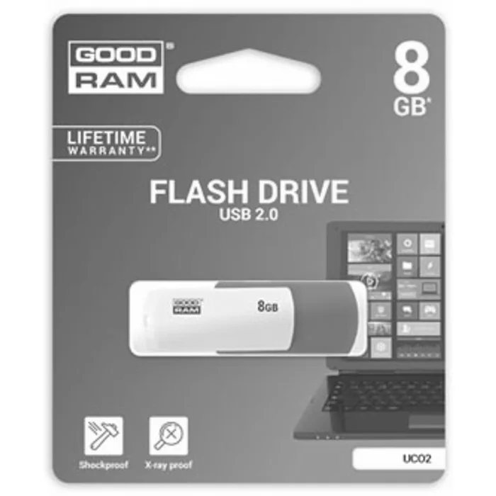 Główne zdjęcie produktu Goodram USB flash disk, USB 2.0, 8GB, UCO2, modrý, UCO2-0080MXR11, USB A, s otočnou krytk