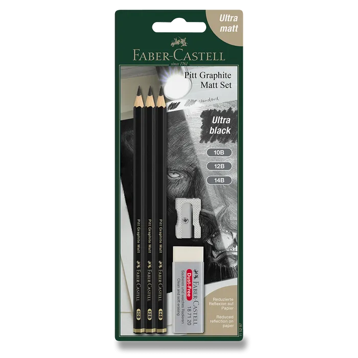 Główne zdjęcie produktu Grafické tužky Faber-Castell Pitt Graphite Matt blistr, různé tvrdosti