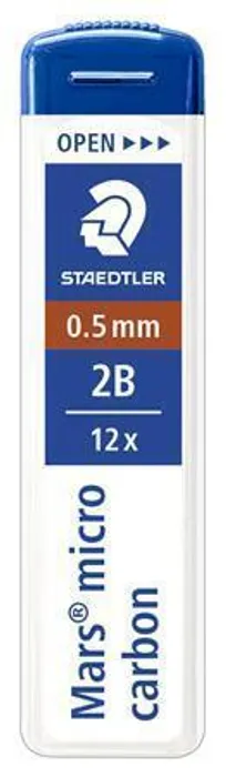 Główne zdjęcie produktu Grafitová tuha do mikrotužky "Mars micro", 0,5 mm, 2B, STAEDTLER