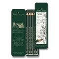Szara ołówek Castell 9000 Jumbo w metalowej puszce 5 sztuk Faber Castell (119305)