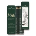 Ołówek grafitowy Faber-Castell Castell 9000 6 szt., pudełko blaszane