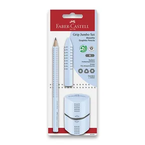 Ołówek grafitowy Faber-Castell Grip 2001 Jumbo Sky Blue, zestaw 3 szt.