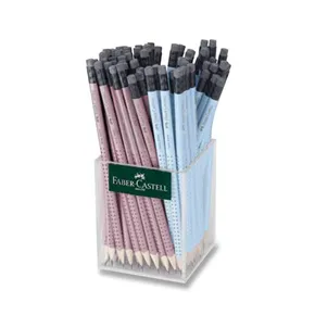 Szara ołówkowa kredka Faber-Castell Grip 2001 z gumką stojak, 72 szt.