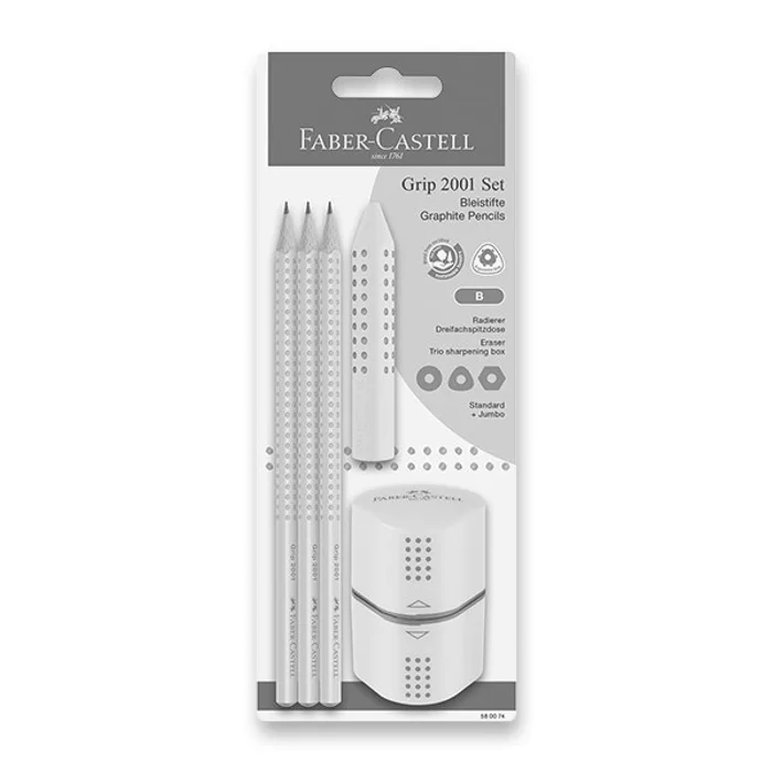 Główne zdjęcie produktu Grafitová tužka Faber-Castell Grip 2001 Sky Blue set, 5 ks