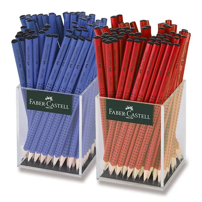 Główne zdjęcie produktu Grafitová tužka Faber-Castell Grip 2001 tvrdost B, stojánek, 144 ks