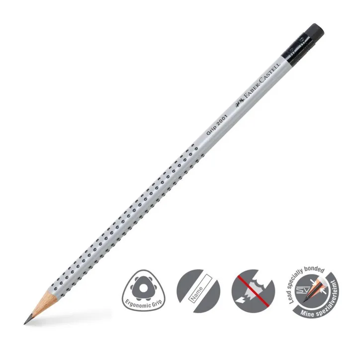 Główne zdjęcie produktu Grafitová tužka Faber-Castell Grip 2001 tvrdost HB s pryží