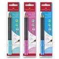 Ołówek grafitowy Faber-Castell Grip Jumbo Two Tone, twardość HB, blister, mix kolorów