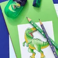 Następne zdjęcie produktu Ołówek grafitowy Faber-Castell Jumbo Dinosaurus HB, zielony