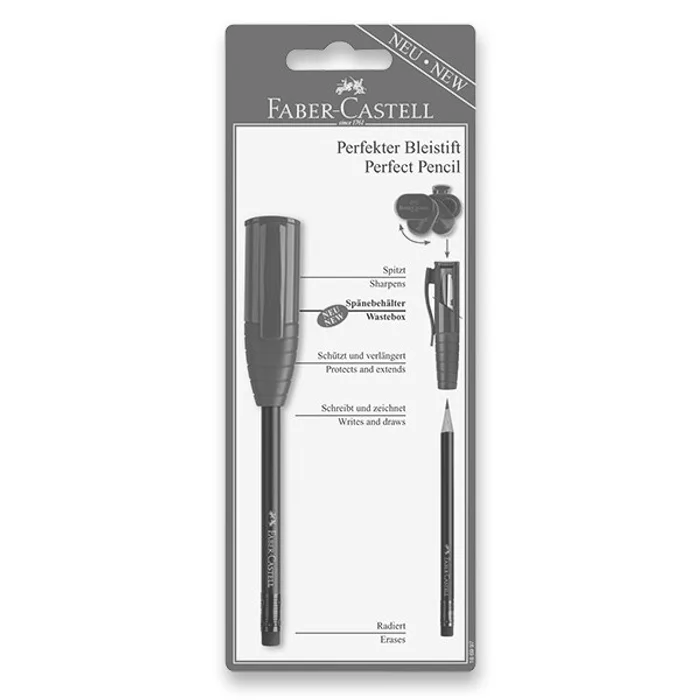 Główne zdjęcie produktu Grafitová tužka Faber-Castell Perfect Pencil III blistr, mix barev
