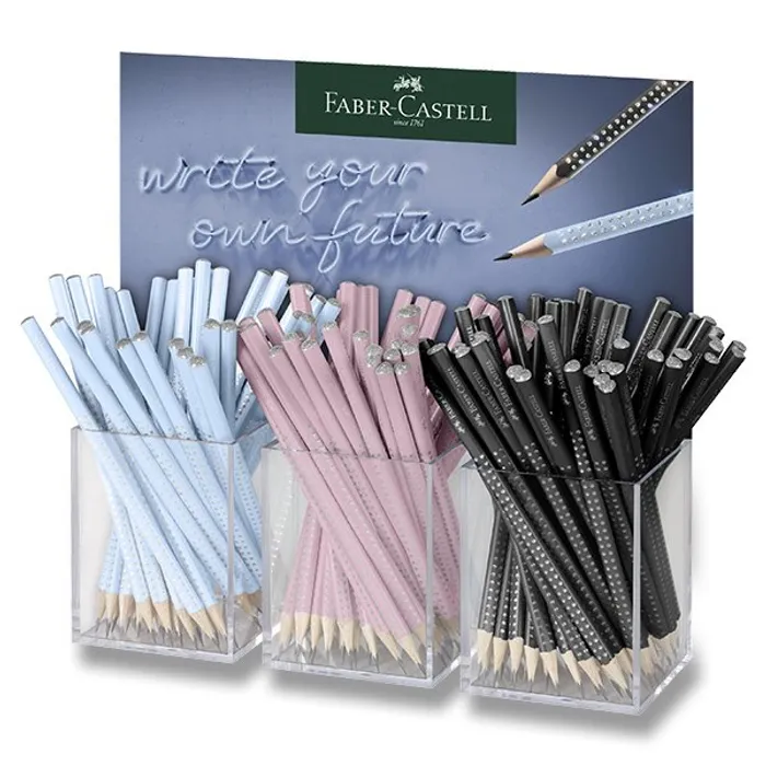Główne zdjęcie produktu Grafitová tužka Faber-Castell Sparkle Harmony stojánek, 144 ks, tvrdost B