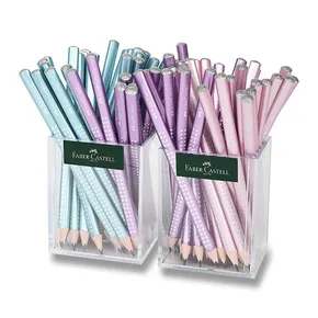 Szara kredka Faber-Castell Sparkle Jumbo Cosmic z podstawką, 72 szt.